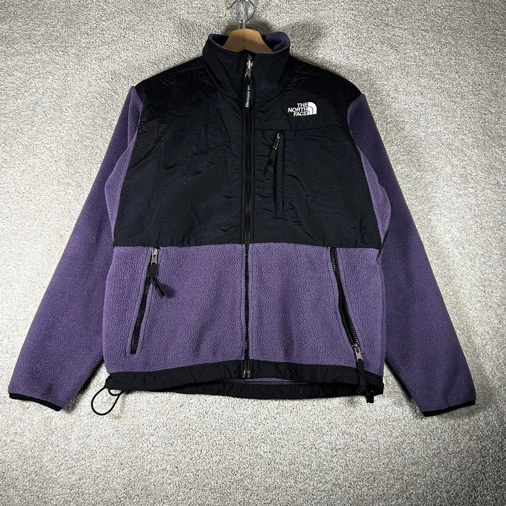 Women's The North Face purple fleece zip up Denali jacket Size XS